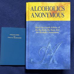 Alcoholics Anonymous Hard Cover And 12 Steps/Traditions Pocketbook