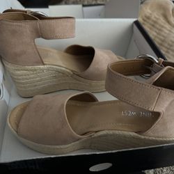 Dusty Rose Wedge Heels