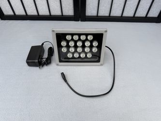 LED IR Illuminator U18R 850nm 18W CCTV Infrared Light IP67 + Power Supply