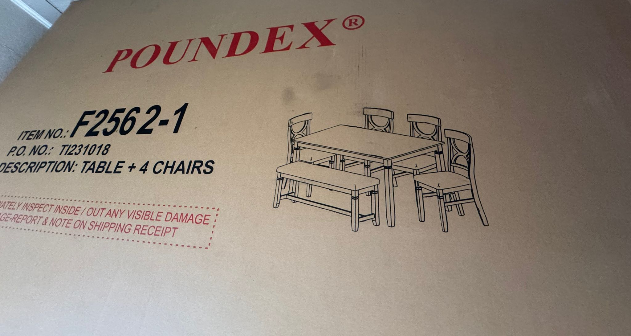 Dining Table And 4 Chairs - Brand new!