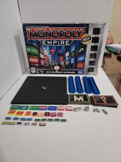 Monopoly Empire Silver Edition Board Game 2014 A4770 Hasbro Extra Parts READ