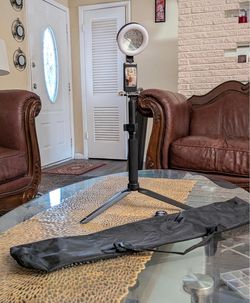 Desktop Ring Light with Phone Holder and Stand