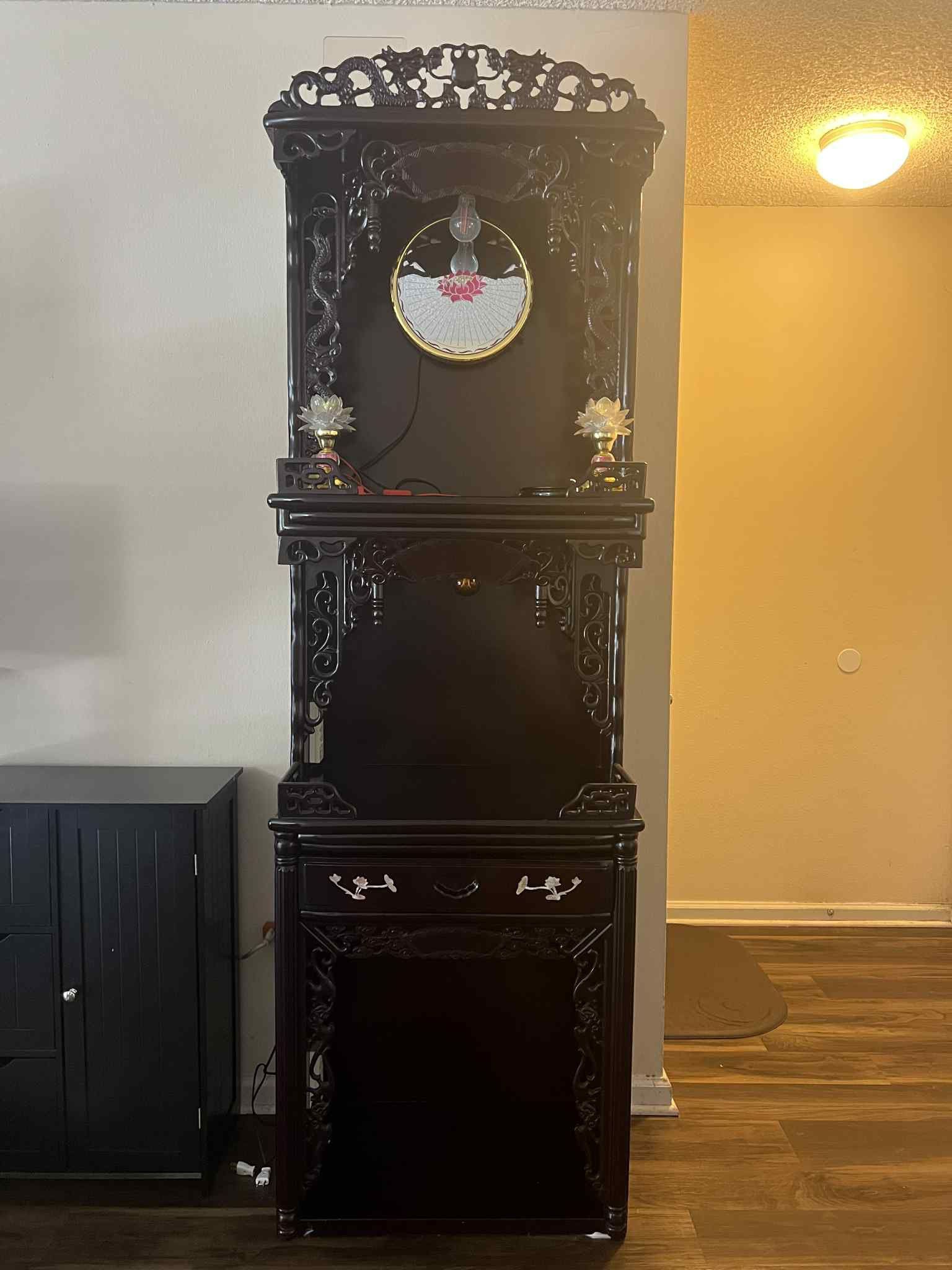 wooden altar table