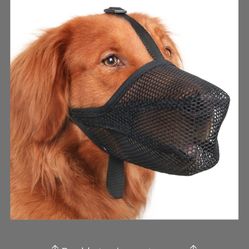 Mayerzon Dog Muzzle, Patented Soft Mesh Muzzle For Small Medium Large Dogs For Scavenging Biting Licking And Chewing, Allows To Pant And Drink (XXS, B