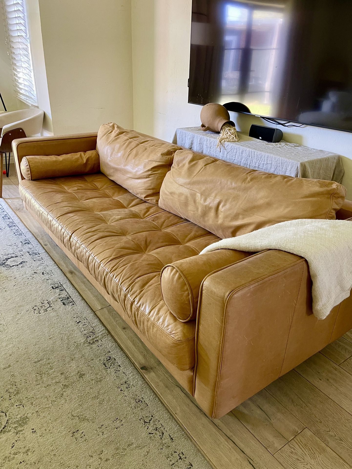 ARTICLE Sven Leather Tan Sofa