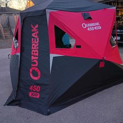 Eskimo Outbreak 450 XDP w/ custom insulated ceiling & flooring system+new diesel heater Custom  Ice Fishing  Setup