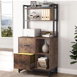 All New File Cabinet 2 Drawers With Bookshelf 
