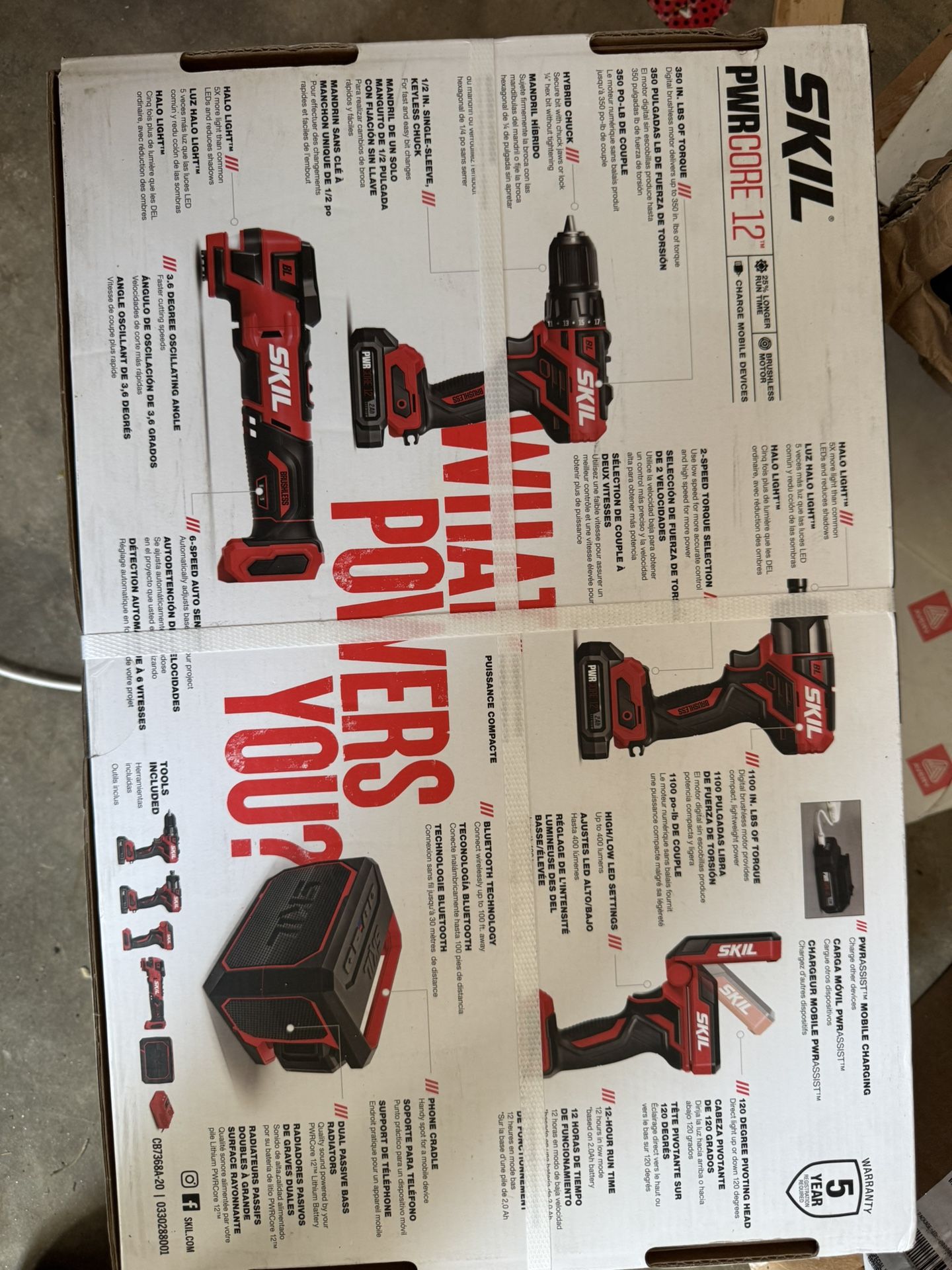 Skil Power Tool 5 Piece Set Brand New In Box