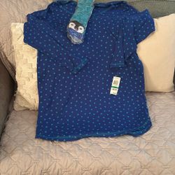 Cotton short sleep shirt 