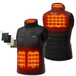 Certified Blue Sign Men's XL Heated Vest With Battery, Charger In Black