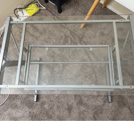 Glass computer desk