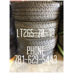 Used Tire For Sale LT265/70/18 $200 All Four installed