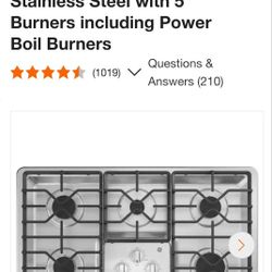 36 Inch Gas Cooktop GE brand 