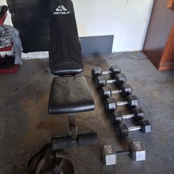 Hex Dumbell Set W/Bench