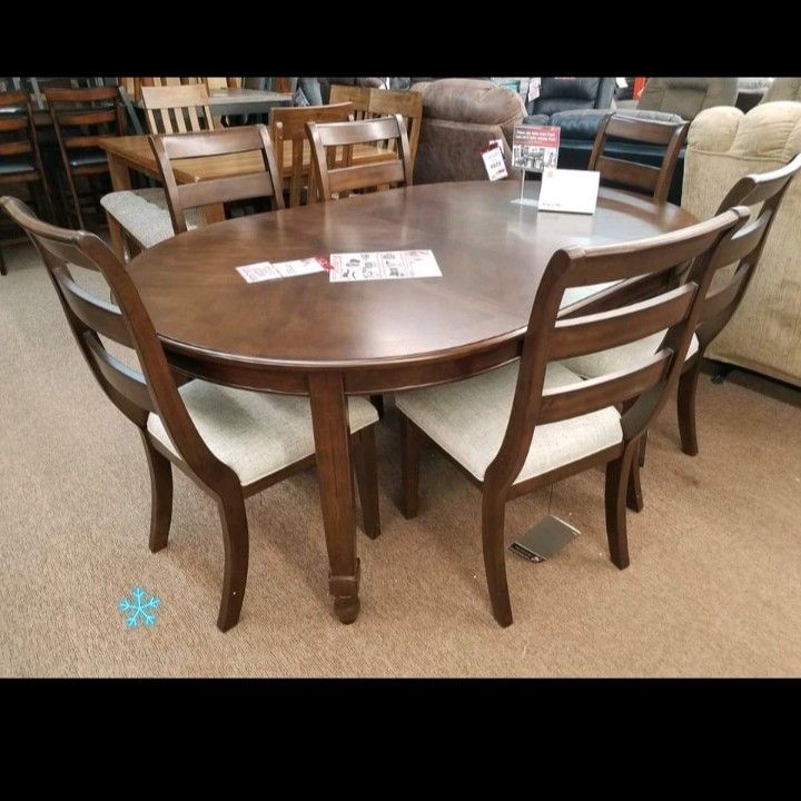 SAME DAY DELIVERY Ashley Adinton Reddish Brown 5 Piece Dining Room
