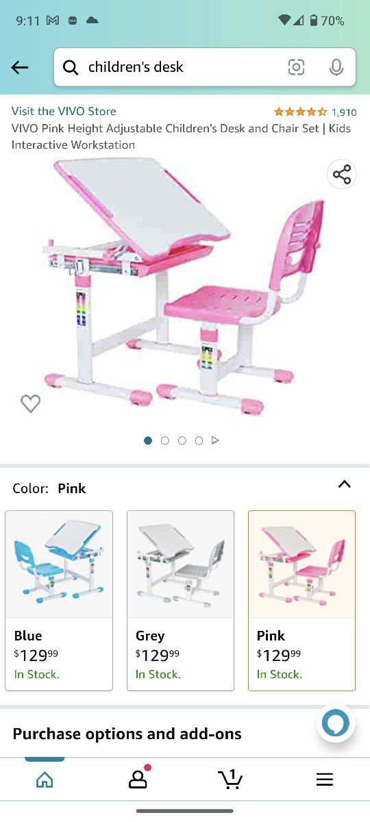 Children's Desk And Chair
