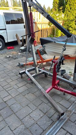 2ton  motor jack &   400lb  V-6  for motor￼