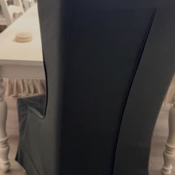 4 Beautiful slipCover charcoal chairs.
