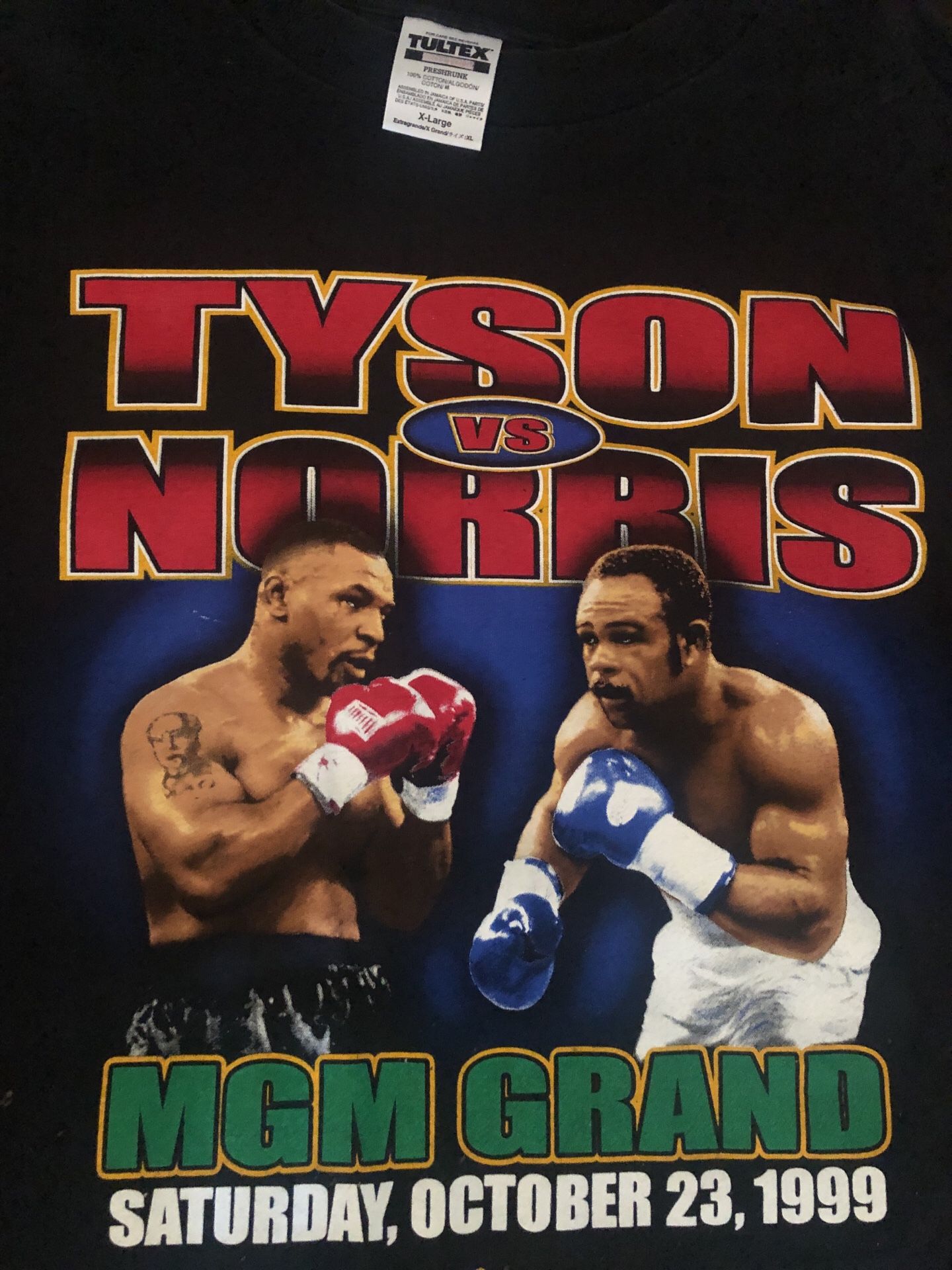 Official Mike Tyson vs Orlin Norris Fight T-Shirt Sz (Xl) for Sale