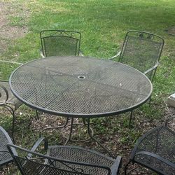 Wrought Iron Table And Chairs 
