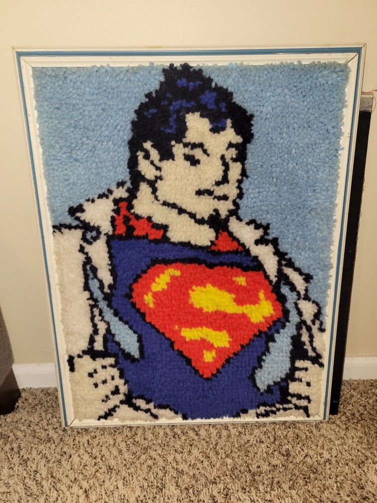 Superman Carpet Art -- 19 x 25 inches