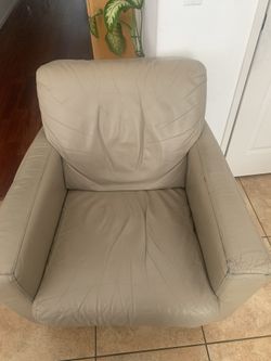 Beige Leather Chair