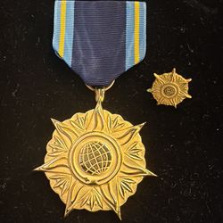NASA DISTINGUISHED PUBLIC SERVICE MEDAL Space Exploration & Flight WRibbon & Pin