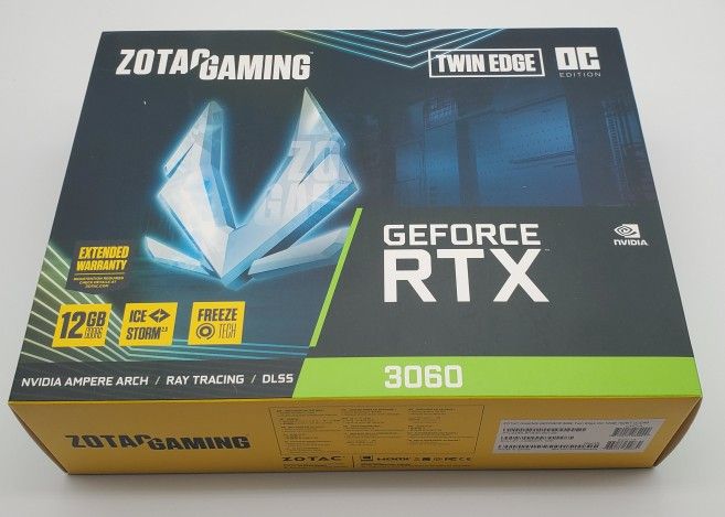 ZOTAC Gaming GeForce RTX 3060 Twin Edge OC 12GB GDDR6 192-bit 15 Gbps PCIE 4.0 Graphic Card