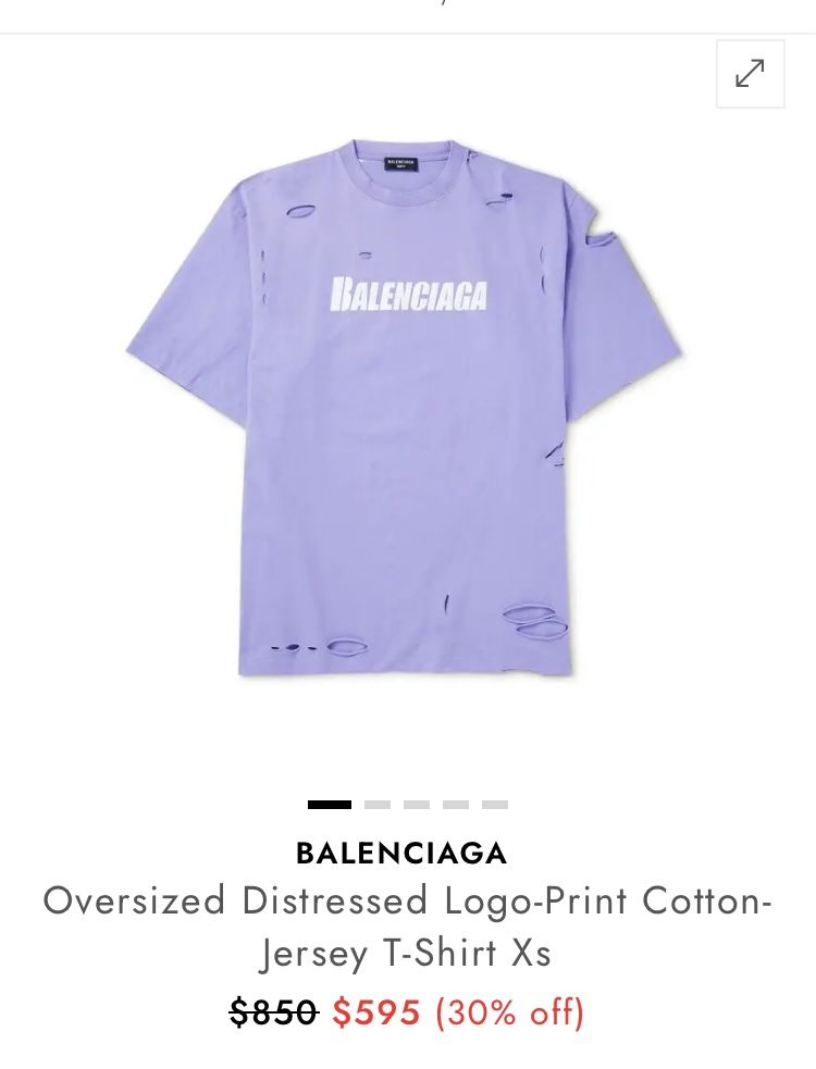 BALENCIAGA Oversized Distressed  T-Shirt