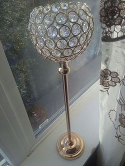 Crystal candle holder