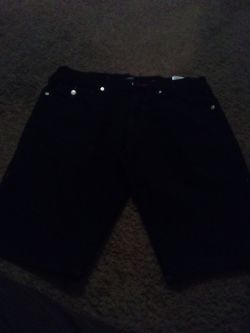 Black Denim Shorts with Tags