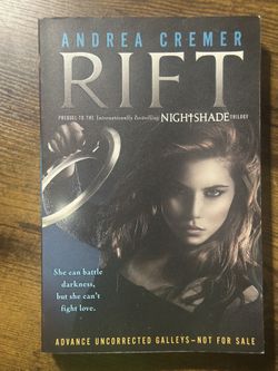 Rift - paperback, Andrea Cremer, 01(contact info removed)5 Advanced Readers Copy ARC