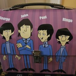 🥁 2004 Beatles Animated Tin Tote / Lunchbox - NEW IN PLASTIC