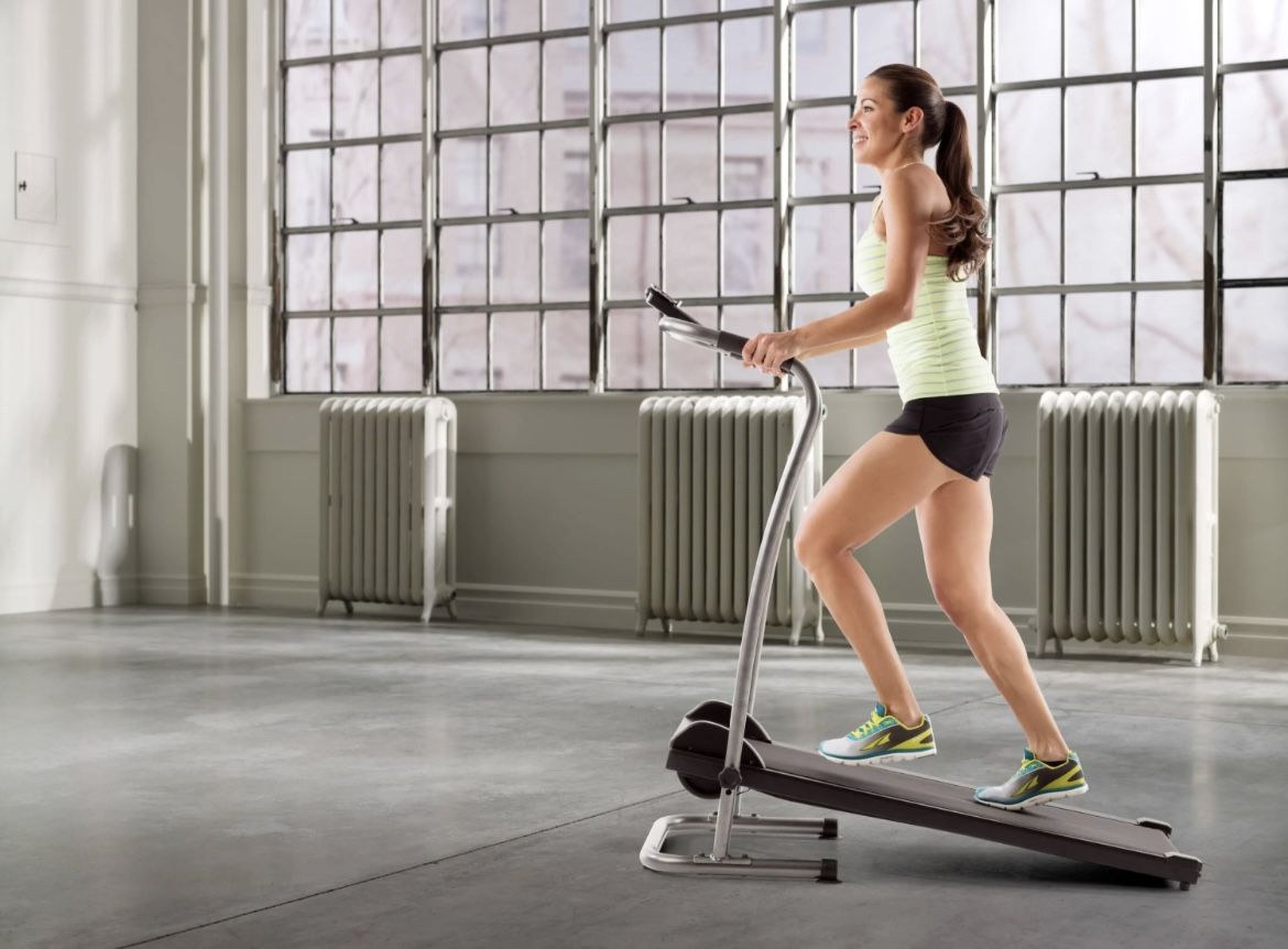 Weslo CardioStride 4.0 Manual Folding Treadmill with Adjustable Incline and LCD Window Display, cardio Machine, exercise equipment, compact treadmill