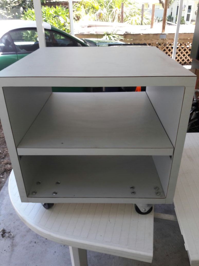 Gray Wooden 2 Tier Shelf heavyduty