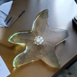 Classy Distinct Signed Crystal Paperweight By Oleg Cassini 