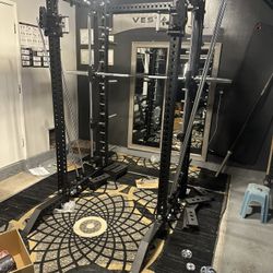 PRO SERIES Ultimate Half Rack Functional Trainer w/Smith Machine Bar | 400lb Stack | Gym Equipment | Fitness | Commercial | Squat Rack 