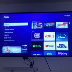50 Inch Pixel Tv + Roku Streaming Box