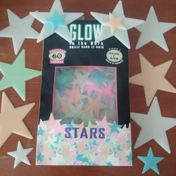 GLOW IN THE DARK GALAXY OF STARS FOR CHILDREN'S BEDROOM CEILING/WALL ULTRA BIG 60 COUNT - AGES 3+ 