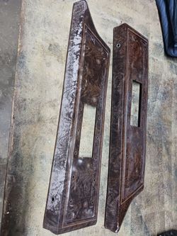 Burl Wood Car Door Panel Trim Pair