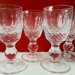 Set of 4 Irish Waterford Cut Crystal Colleen Short Stem 3 1/4” 1 oz Cordial Glasses, Retail $95   Crafted in Ireland 