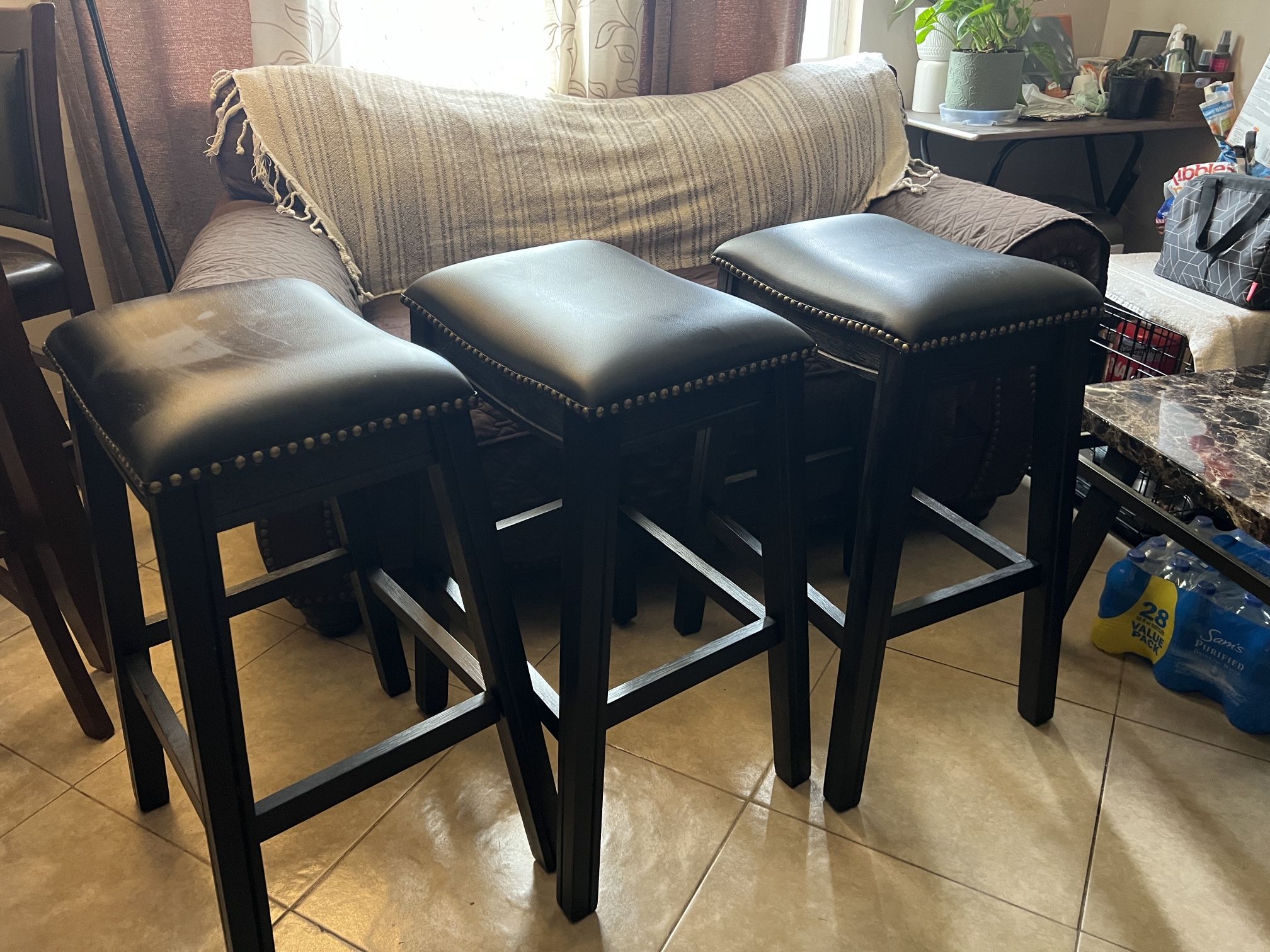 Kitchen Island / Bar Stools Set of 3