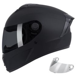 Full Face Motorcycle Helmet DOT Approved For Adults, Lightweight Street Bike Helmet With Ventilation, All-Season Riding Gear, Removable Washable Liner