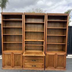 Shelving Unit 3pc Bookcases w/ Storage