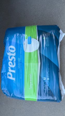 Presto Supreme Adult Underwear Size Medium 20 Count