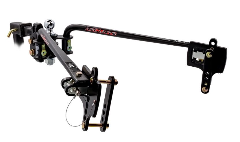 Camco Eaz-Lift ReCurve R3 400lb Weight Distribution Hitch | Features 600lb Max Tongue Weight Rating, 2-5/16-Inch Ball Has A 15,000lb Max Rating, And A