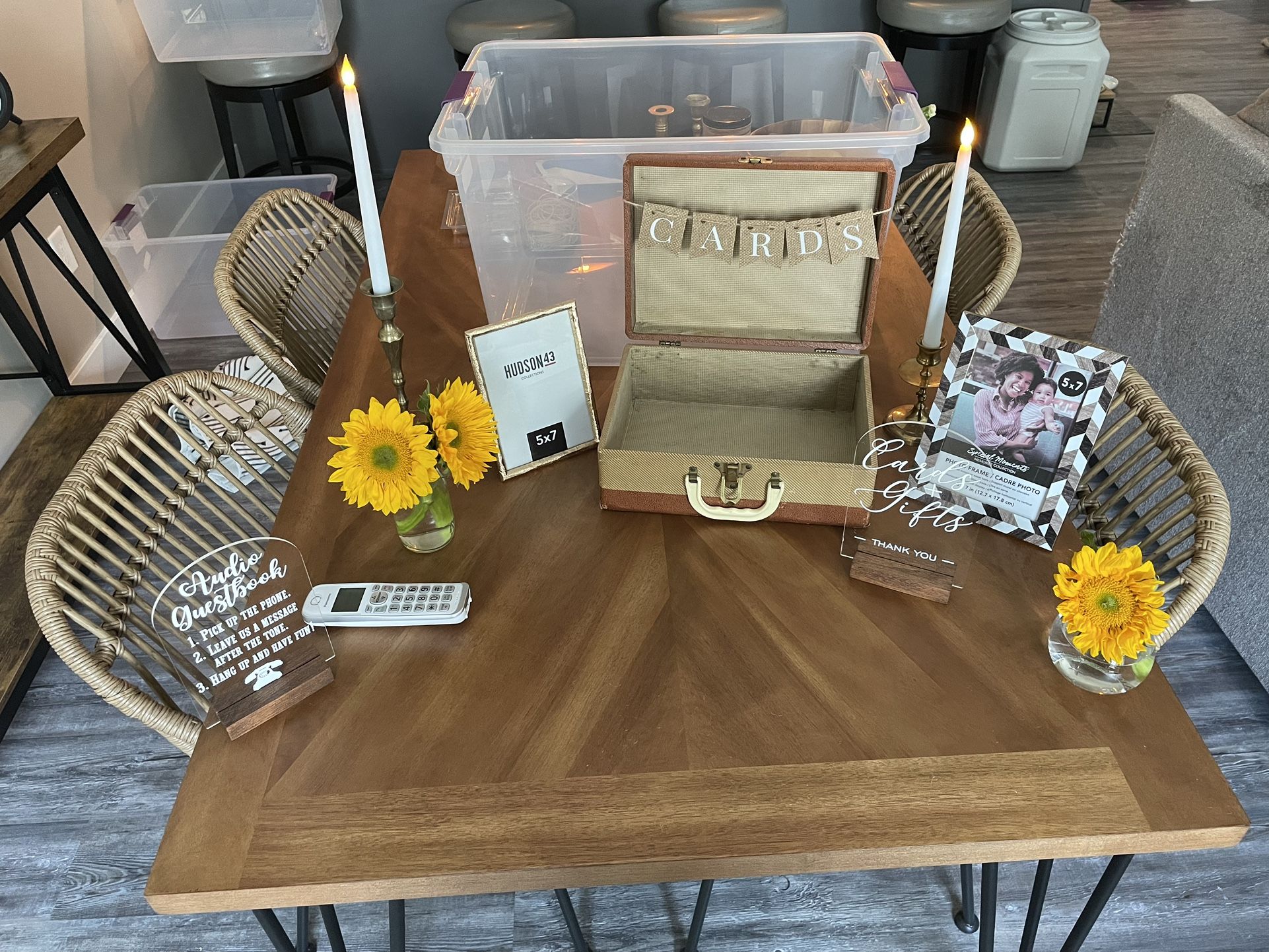 Audio Guest Book/ Card Table Decor