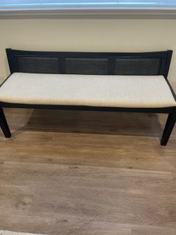 Donner Cane Back Cushioned Bench By Joss & Main