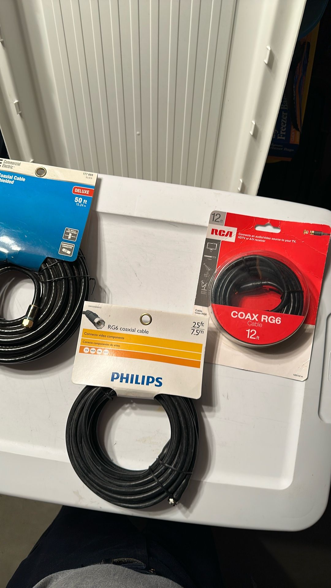 Three Various Coaxial Cables 