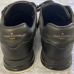 100% Authentic. Genuine. Original Authentic Louis Vuitton Run Away Black Mesh & Leather/Monogram Sneakers.
